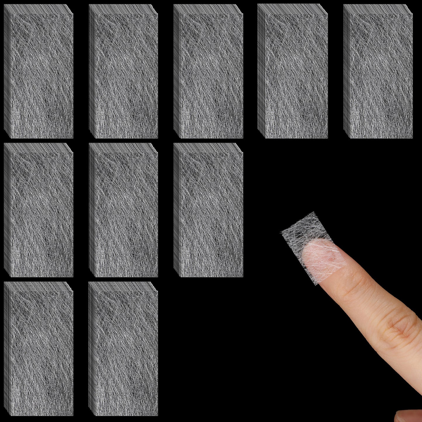 Fiberglass Nail Wrap, 100Pcs Silk Extension Wraps for Broken Nail Repair, Nails Repair Natural Silk Paper Towels Fiber Wraps for DIY Nails Reinforcement & Split Fix Kit for Home or Salon Use