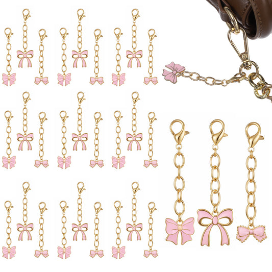 Aysatogc 30 Pcs Pink Bow Keychains, Cute Bow Party Favors for Women Cute Bowknot Key Chains Bag Charm Purse Friends Gift Supplies Bow Birthday Party Decorations