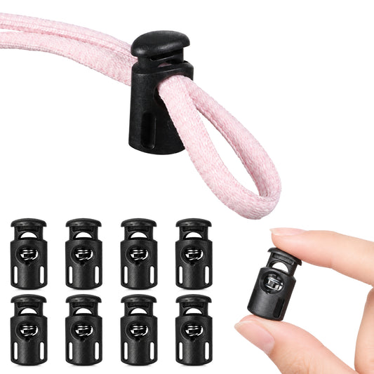 10 Pcs Cord Locks, Single Hole Toggles for Drawstrings Shoe Lace Tie Locks