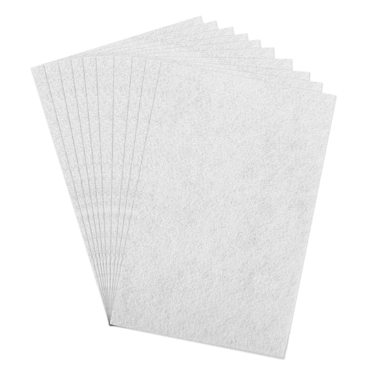 10 Pcs White Felt Fabric Sheets, 7.8"x11.8" Soft and Durable Craft Felt 1 mm Soft Felt for Sewing Patchwork Decoration Embroidering Book DIY Craft Felt