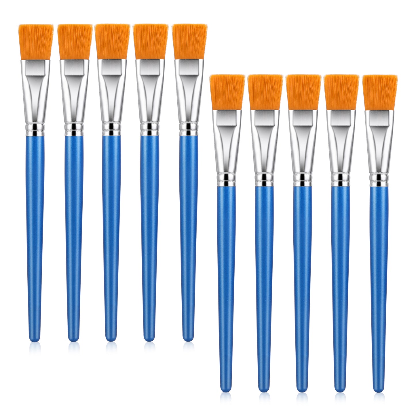 10 PCS Paint Brushes, Washable Art Brushes Watercolor Brush Paintbrushes Painting Supplies Art Supplies for Acrylic Painting Oil Paint Crafts Artist Adult Kids (Blue)