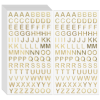 YQQYG 15 Sheets Gold Letter Stickers, Gold Letter Stickers for Scrapbooking, Small Letters Stick on Stickers, Self Adhesive Alphabet Stickers for Birthday Cards, DIY Craft