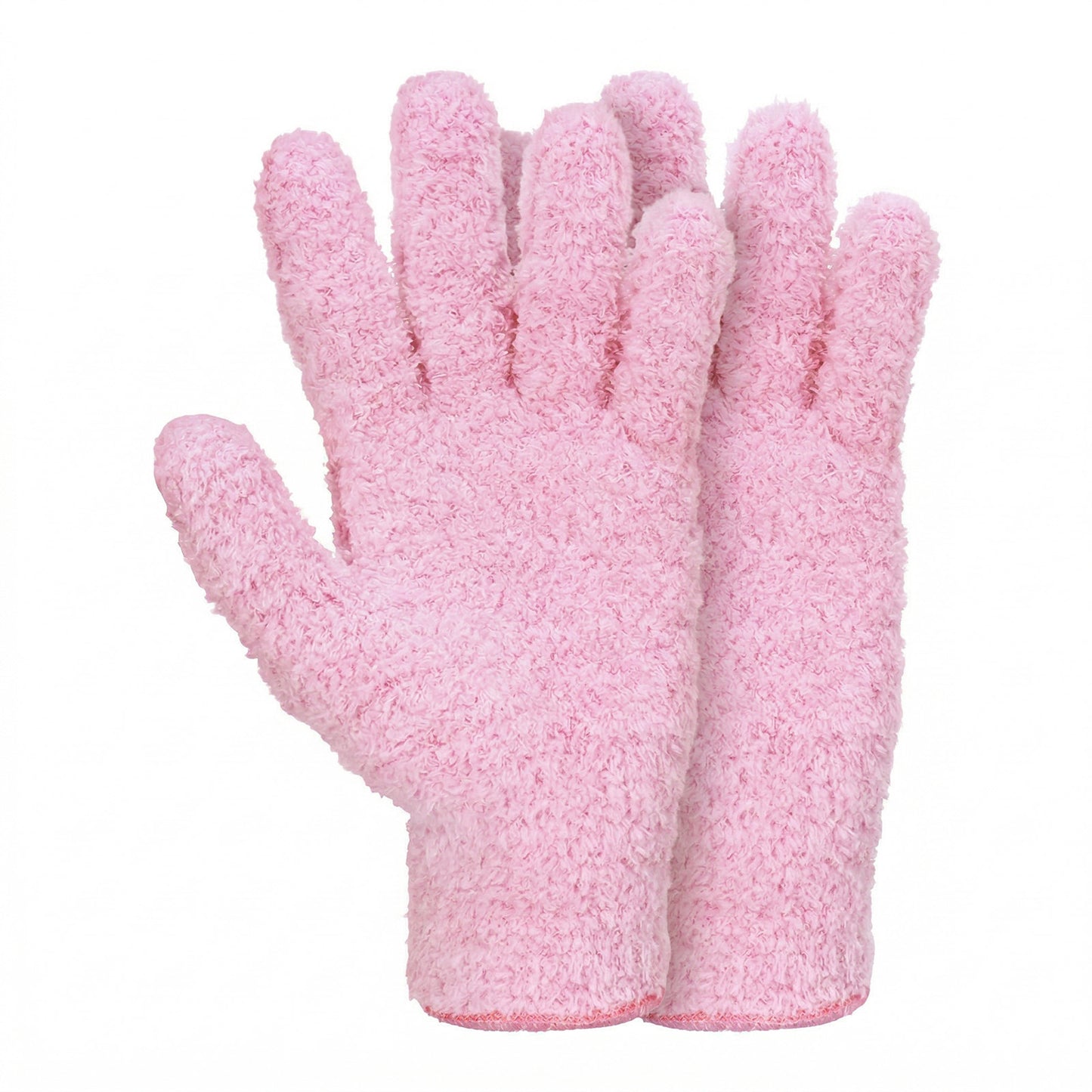 Abeillo 1 Pair Microfiber Gloves for Plants Dusting Cleaning, Reusable Washable Cleaning Gloves Mittens House Cars Blinds Dusting (Pink)