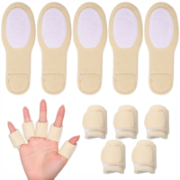 10Pcs Castor Oil Pack Wrap for Fingers, Self Adhesive Castor Oil Compress Wrap, Reusable Compression Finger Wraps for Fingers and Thumb Arthritis for Finger Tingling Finger Cracking