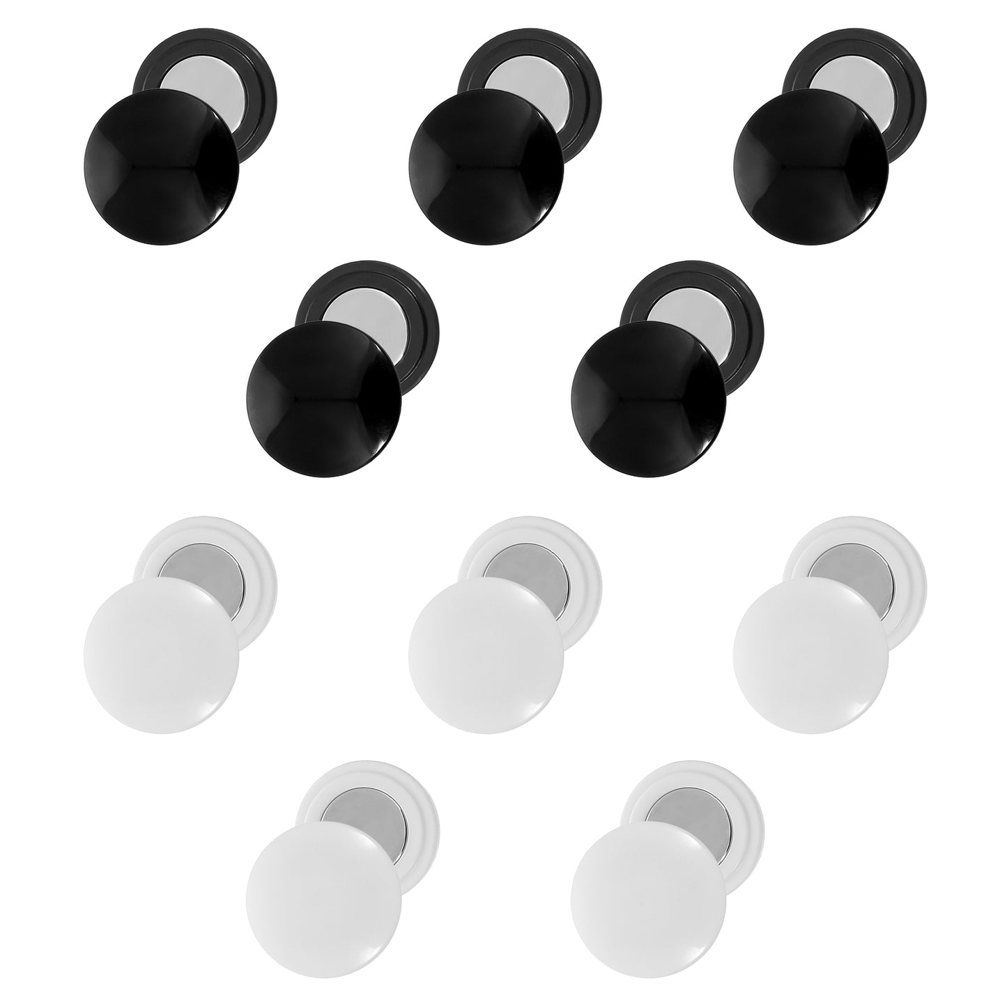 10 Pairs Magnetic Race Bib Clips, Number Bib Clips Holder for Marathon Race, Strong Magnets Bibs Clip for Runners, Resuable White Black Bibs Boards Clip for Field Triathlon Cycling Running