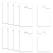 10 Pcs Parking Permit Hang Tag, 5x3 Inches Blank White Parking Placards PVC Hang Tag Recyclable Weatherproof Rearview Mirror Hanging Pass for Employee Resident Car Lot Enterprises Office and More