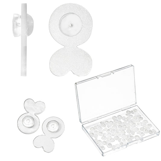 Aysatogc 1 Box 40 PCS Clear Silicone Earring Backs, Love Rubber Earring Lifters Backs for Big Studs Comfortable Earrings Back Replacements for Heavy Earrings Support Back
