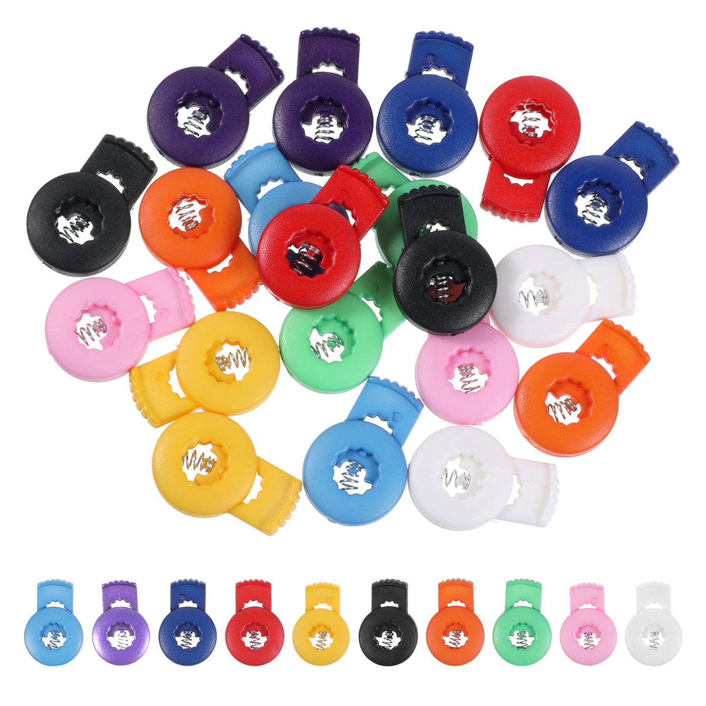 20PCS Knitting Needle Stoppers, Needles Point Protectors Single Hole Spring Toggle Stitch Stoppers Needle Point Locks Knitting Tools Accessories and Supplies(10 Colors)