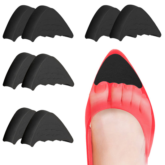 Toe Inserts for Shoes Too Big4 Pairs Adjustable Shoe Filler Inserts Half-Size Cushion Insoles Make Shoes Fit One Size Unisex Shoe Inserts Shoe Filler for Casual Sports High Heels Boots (Black)