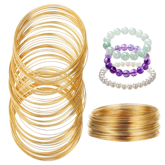 100 Loops Golden Jewelry Making Wire, 0.6mm Beading Wire for Jewelry Making, For Bracelets, Necklaces, Art Creations, DIY Handmade Products