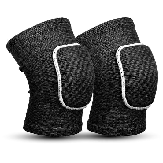 1 Pair Tandem Volleyball Elbow Pads, Arm Brace Pads Elbow Protector Support Fitness Arm Protector Compression Breathable with Padded Soft Support Cushion for Men and Women(Black with white edges,S)