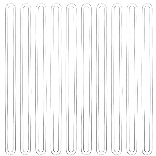 10 Pack Clear PVC Luggage Tag Loops