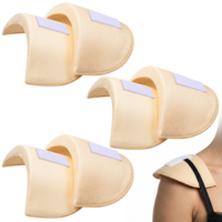 3 Pairs Shoulder Pads, 1.5cm Thickness Foam Shoulder Pads Clothes Breathable Anti-Slip Detachable Set-in Shoulder Enhancer for Women Men Blazer Suit Coat Jacket Clothes Sewing Accessories (Skin)