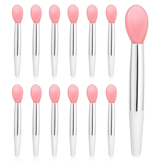 ZEYIYER 12 Pcs Lip Mask Applicator, Silicone Lip Brushes Tool, Makeup Lip Gloss Applicator Wands for Beauty, Balm, Lipstick, Eyeshadow
