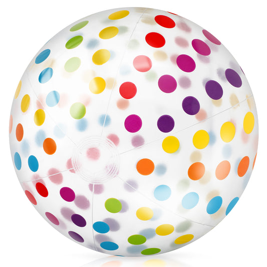 1 PCS 40cm/15.7inch Inflatable Beach Balls, Large Colorful Dot Beach Balls Summer Water Games Accessory Pool Parties Decorations for Kids and Adults