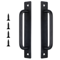 Aysatogc 2PCS Barn Door Handles Premium Aluminum Alloy Sliding Pull Handle 5" Hole Center Barn Door Handle Easy Install for Kitchen, Cabinet, Bathroom, Closet