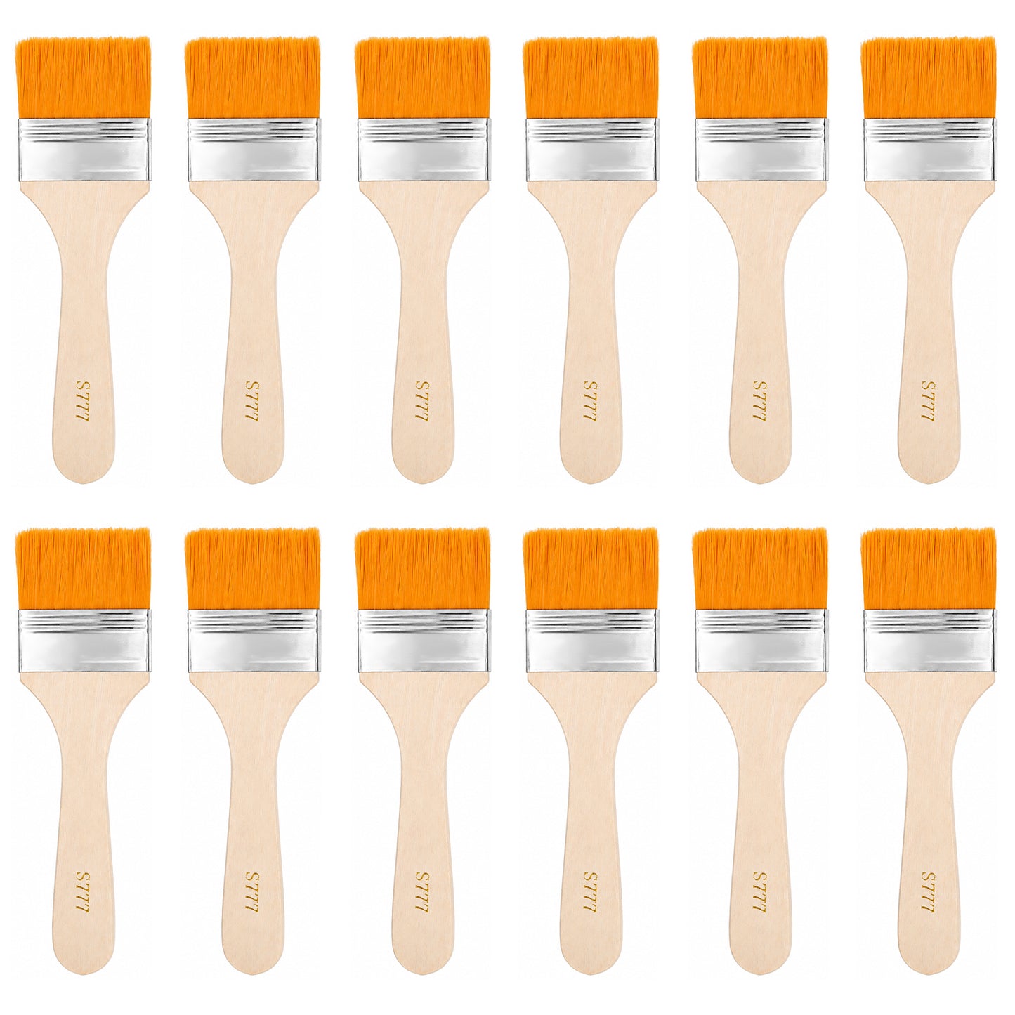 ZEYIYER 2inch Paint Brushes, 12 PCS Small Paint Brush for Decorating, Soft Bristle Trim Painting Brush Tool for Wall, Door, Cabinet, Fence, Furniture, Drawing, DIY Craft