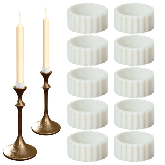 10 Pcs Silicone Candle Grippers, Lightweight Practical Candle Grippers for Taper Candles Rings for Tapers Reusable Candles Accessories for Wedding Festivals Home Decor