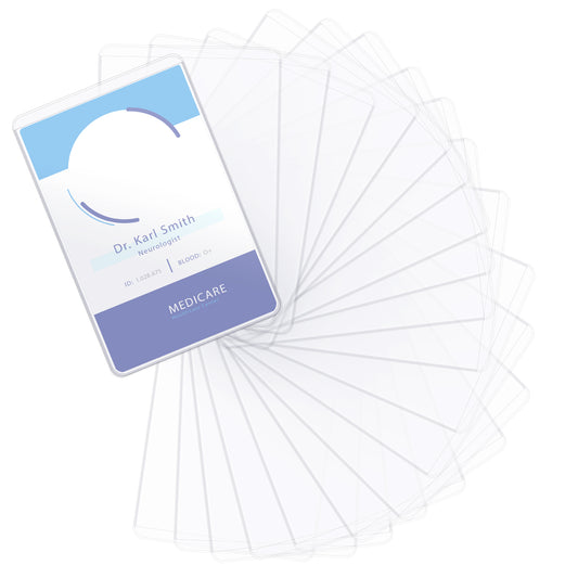 Aysatogc 20 Pack Social Security Card Protector, New Medicare Card Protector Sleeve Waterproof Clear PVC Cards Sleeves for Business/ID/Debit/Credit Cards Covers