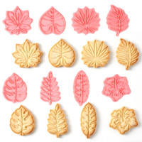 8 Pcs Tropical Leaf Cookie Cutters, 3D Monstera Leafage Cookie Stamps Summer Biscuit Cutters Molds for Cupcake Pancake Pie Pastry Fruit Sandwich