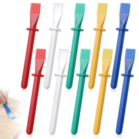 10 Pcs Glue Spreader, Plastic Glue Applicator Colored Silicone Glue Brush Non-Stick Reusable Glue Smear Sticks for Epoxy Woodworking Painting Handmade DIY Art Craft