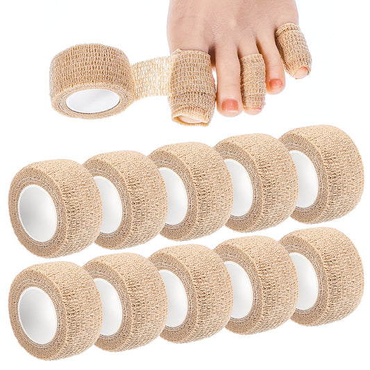 10 Pcs Broken Big Toe Little Toenail Protectors Women Men, Toe Guards for Feet Sleeve, Toes Cushions for Pain Relief, Runners Big Toes Caps Covers Bandage