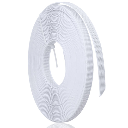 1 Roll Boning for Sewing, 25 Yards 12mm Polyester Boning for Sewing, Sew-Through Low-Density Corset-Boning for Wedding Dress and Bridal Gown (White)